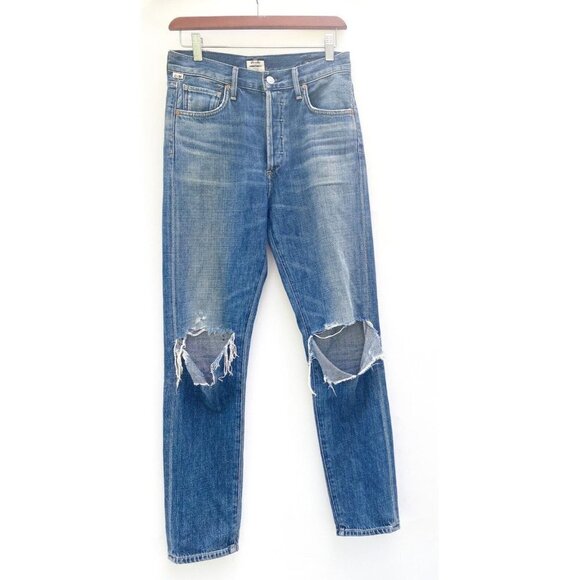 Citizens Of Humanity Women’s Size 24 Blue Liya High Rise Classic Fit Crop Jeans - Picture 6 of 6